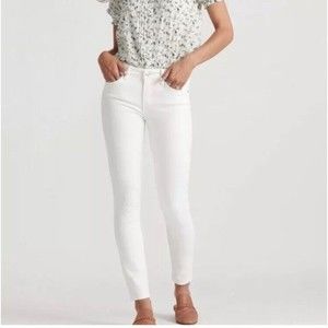 Luck Brand White Jeans Women's Mid Rise Sweet Crop Size 10/30 Denim (Runs small)